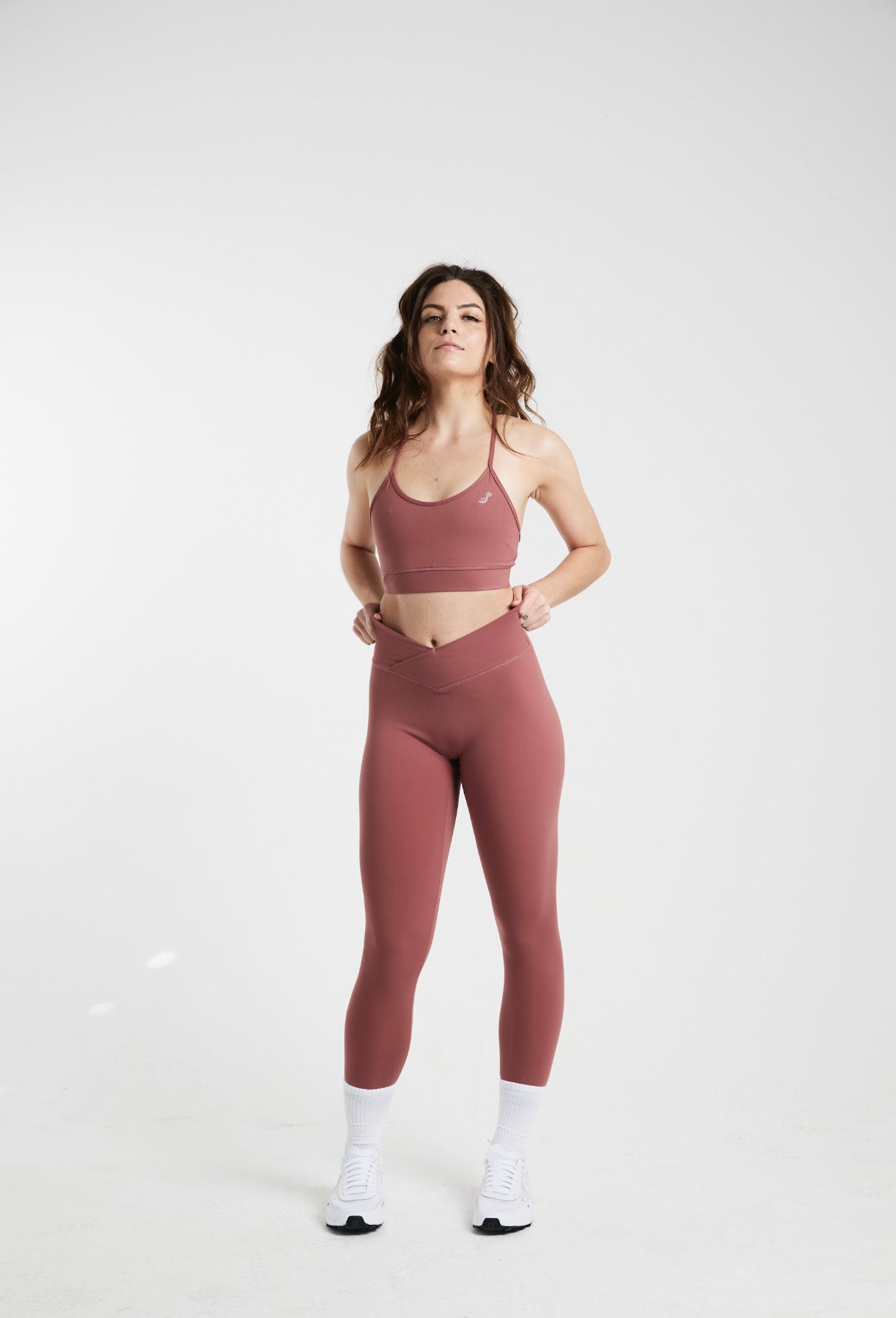 HIGH WAISTED LEGGINGS- MAUVE